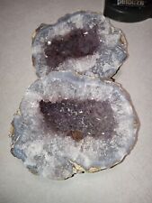 5 inch Amethyst and Goethite Quartz And Calcite Choyas Geode  Chihuahua picture