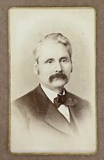 Antique Victorian CDV Photo Card Portrait Handsome Man Mustache Manchester, N.M. picture