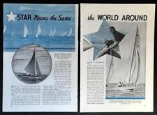 Star Class Yacht Racing 1937 pictorial One-Design Sailboat picture