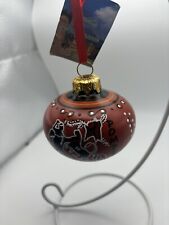 Red Terracotta Christmas ball from Pompeii Italy Hand painted With Tag picture