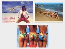 Lot of 3 Vintage Postcards of Girls in Bathing Suits (A) picture