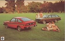 1979 Datsun 210 Hatchback Station Wagon Flute Player Picnic postcard KP4 picture