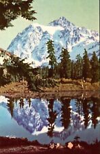 Mt Mount Shuksan Washington WA Scenic View Union Oil 76 Ad Postcard vtg 1939 #40 picture