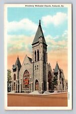 Paducah KY-Kentucky, Broadway Methodist Church, Antique, Vintage Postcard picture
