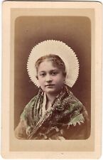 C. 1880s CDV MATELOTES COURGUINOISES WEARING SOLEIL HAND-TINTED BOULOGNE FRANCE picture