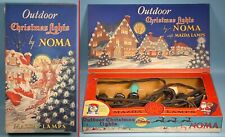 1936 Noma Christmas Electric Lights with Exceptional Santa Claus Box Mazda Lamps picture