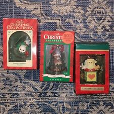 Christmas Ornaments Lot of 3 Trim A Home Santa, Gibson Pup, Gibson Seal picture