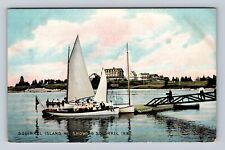 Squirrel Island ME-Maine, Boat Showing Squirrel Island, Vintage Postcard picture