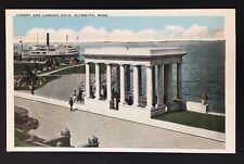 USA Massachusetts PLYMOUTH, CANOPY & LANDING DOCK c1930s Postcard picture