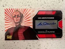 2009 TOPPS STAR WARS CLONE WARS WIDEVISION IAN ABERCROMBIE AUTO PALPATINE picture