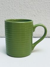 Royal Norfolk Ribbed Lime Green Coffee Mug Cup Ribbed Greenbrier  picture