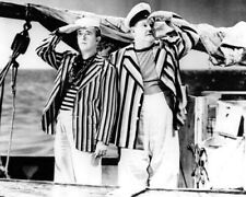 Saps at Sea 1940 Stan Laurel & Oliver Hardy salute aboard yacht 8x10 photo picture