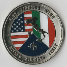 USAF 31st FIGHTER WING AVIANO AIR BASE ITALY CMSgt   Coin 2