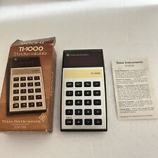 Texas Instruments TI-1000 5 Function Calculator in Original Box & Manual Works picture
