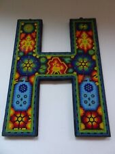 **AWESOME OLDER  NATIVE AMERICAN WIXARITARI  HUICHOL BEADED wall art gift picture