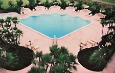 Tampa Florida, Holiday Inn Advertising Pink Clamshell Pool, Vintage Postcard picture