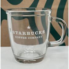 Starbucks Abbey Star Etched Clear Glass Coffee Tea Mug Cup 18 oz picture