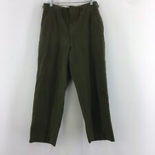 VTG US Army Sage Green Heavy Wool Field Trousers Uniform Pants Men Size M picture