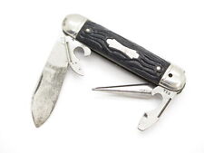 Vintage Colonial Prov USA Solder Seal Folding Multi Tool Pocket Camp Knife picture