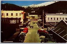 C1950 Main Street View Pulp Mill Ingersoll Hotel Ketchikan Alaska Postcard picture