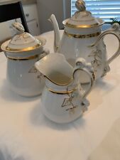 Late 1800's Ch Field Haviland  White & Gold 'Old Paris Porcelain Style' TEA SET picture