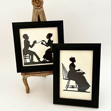 Vintage 2 SILHOUETTE Framed Gallery Wall Art Leib Archives picture
