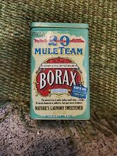 20 Mule Team Borax 7” X 5” Collectible Tin Box Company Reproductions Turquoise picture