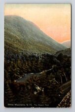 White Mts. NH-New Hampshire, Air View Mts., River, Vintage Postcard picture