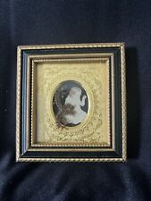 Victorian Mourning/Remembrance Photo Of Baby With Hair. Very Small Frame picture