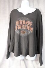 Harley Davidson Women's Black Long Sleeve Shirt Rhinestones Wichita, KS Size 1X picture
