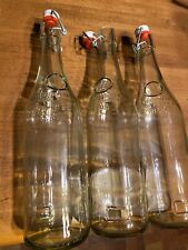 3 Vintage Geyer Freres Maison Fondee En 1895 Glass Bottle Hinged Bail Stopper picture