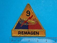 POST WWII, U.S. ARMY, OCCUPATION PERIOD, 9th ARMORED DIVISION, BULLION, PATCH picture