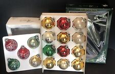 Vtg Lot 2 Boxes Rauch Mercury Glass Ornaments Multicolor Round Christmas 17 Pc picture