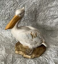 Bisque Porcelain Pelican Figurine Vintage picture