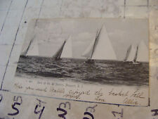 Orig Vint post card 1907 RPPC RACE OF THE 30 FOOTERS, NEWPORT RI picture