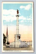 Charleston SC-South Carolina, Calhoun Monument, Antique, Vintage Postcard picture