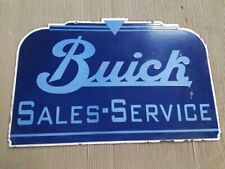 PORCELAIN BUICK ENAMEL SIGN 28 INCHES DOUBLE SIDED picture