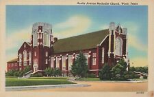 Postcard  Austin Avenue Methodist Church Waco Texas Tx 1940s Linen picture