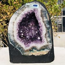 9.67lb A+ Natural Amethyst Geode Quartz Crystal Cluster Cathedral Energy healing picture