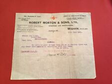 Robert Morton & Sons 1904 Engineers & Ironfounders Scotland  receipt R35161 picture