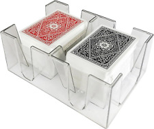 YH Poker Yuanhe Clear 2 Deck Canasta Playing Card Tray picture