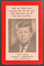 US President John F Kennedy Vintage Single Swap Playing Card King Spades picture