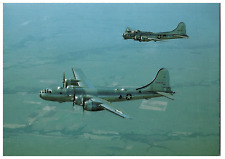 Boeing B 29A Superfortress and Douglas B 17G Flying Fortress Airplane Postcard picture