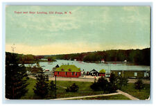 c1910s Depot and Boat Landing, Old Forge New York NY Unposted Postcard picture