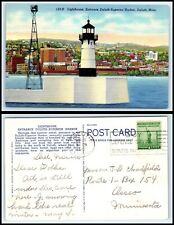 MINNESOTA Postcard - Duluth, Lighthouse, Entrance Duluth-Superior Harbor M44 picture
