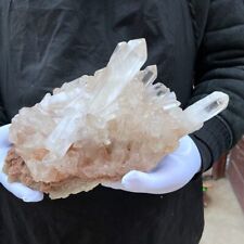 5.74LB Natural rare white water crystal cluster backbone mineral specimen picture
