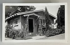 Vintage Photo Old Black White Snapshot 2 Women Standing In Front House Cottage picture