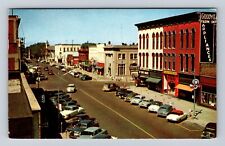 Hastings MI-Michigan, Shopping Center Down State Street, Vintage c1959 Postcard picture