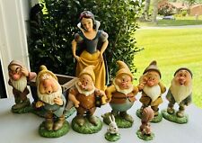 RARE DISNEY SNOW WHITE GARDEN STATUES Solar Firefly DISNEY STORE MISSING DOPEY picture