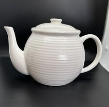 Beautiful Stoneware Ribbed  Cream Tea Pot.. picture